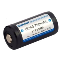   Keeppower P1634C CR123 3,7V 700mAh Li-ion akkumulátor védelemmel