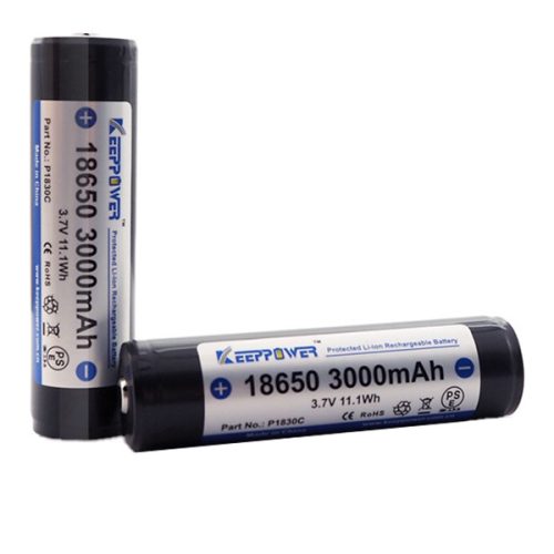 Keeppower P1830C 18650 3,7V 3000mAh védett Li-ion akkumulátor